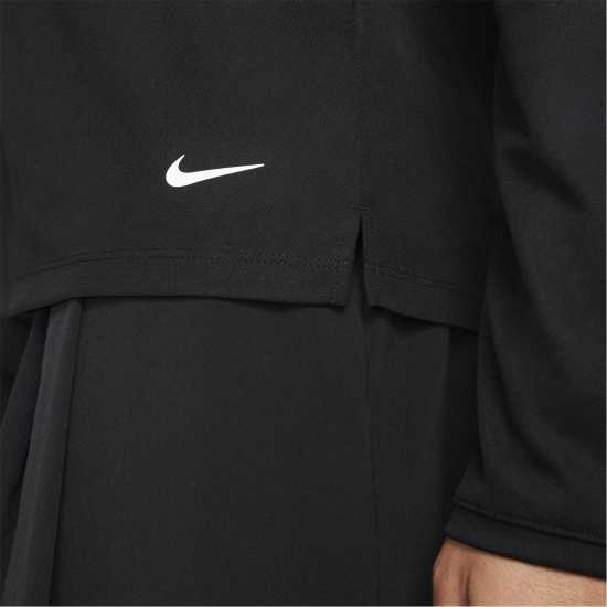 Nike Блуза С Яка Long Sleeve Victory Polo Shirt Womens Black/White Дамски тениски с яка