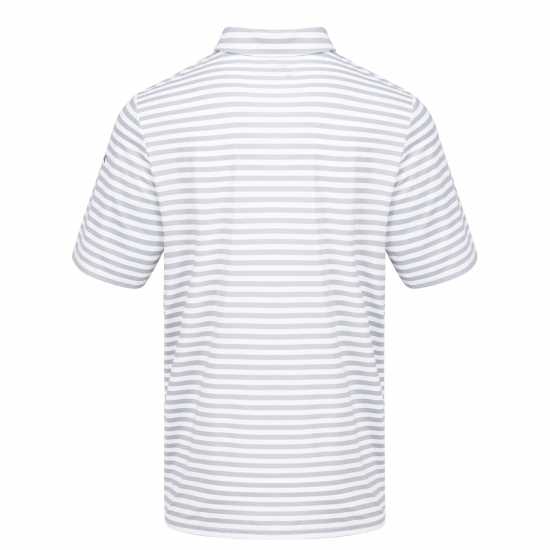 Slazenger Мъжко Поло Райе Stripe Polo Shirt Mens White - Мъжки тениски с яка