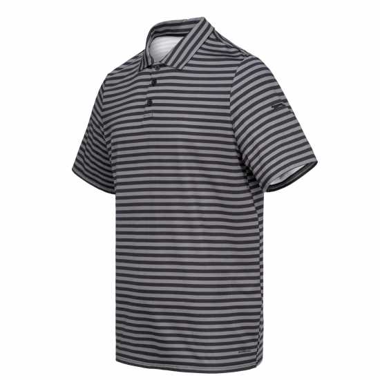Slazenger Мъжко Поло Райе Stripe Polo Shirt Mens Black Мъжки тениски с яка