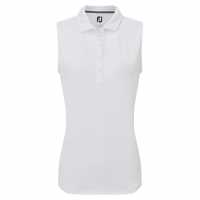 Footjoy Wool Blend V Neck Pullover White Дамски тениски с яка