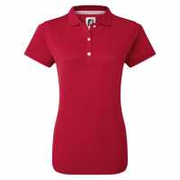 Footjoy Блуза С Яка Neck Trim Polo Shirt Womens Red Дамски тениски с яка