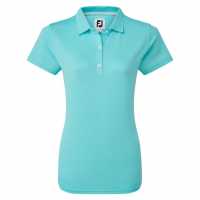 Footjoy Блуза С Яка Neck Trim Polo Shirt Womens Aqua Дамски тениски с яка