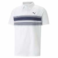Puma Grind Polo Mens White-Navy Мъжки тениски с яка
