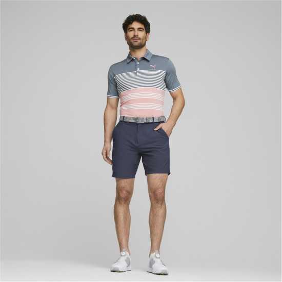 Puma Grind Polo Mens Blue/Pink Мъжки тениски с яка