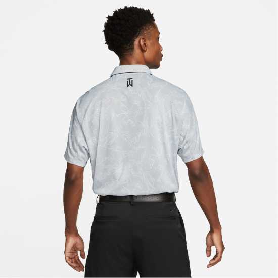 Nike Dri-FIT ADV Tiger Woods Men's Contour Print Golf Polo Smk Grey/White - Мъжки тениски с яка