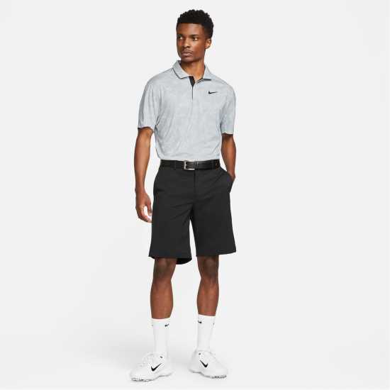 Nike Dri-FIT ADV Tiger Woods Men's Contour Print Golf Polo Smk Grey/White - Мъжки тениски с яка