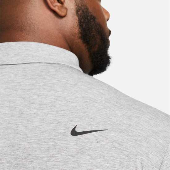 Nike Dri-FIT Tour Men's Heathered Golf Polo Black/Black Мъжко облекло за едри хора