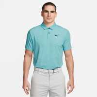 Nike Dri-FIT Tour Men's Heathered Golf Polo Teal Nebula/White Мъжко облекло за едри хора