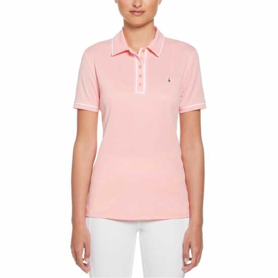Original Penguin Golf Essentials Performance Polo Womens Гераниово розово Дрехи за голф