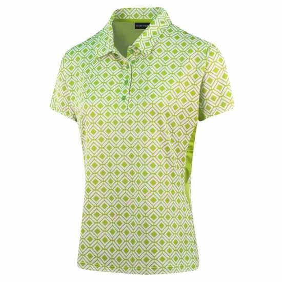 Island Green Green Short Sleeve Performance Polo Apple Дамски тениски с яка