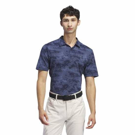 Adidas Мъжка Блуза С Яка Go-To Printed Mesh Golf Polo Shirt Mens Adidas Мъжка Блуза С Яка Go-To Printed Mesh Golf Polo Shirt Mens