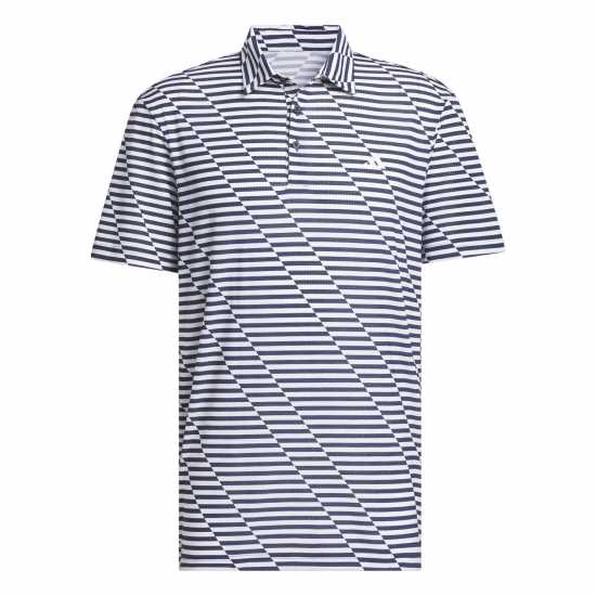Adidas Блуза С Яка Mesh Print Polo Shirt Mens Църно/Бяло Мъжки тениски с яка