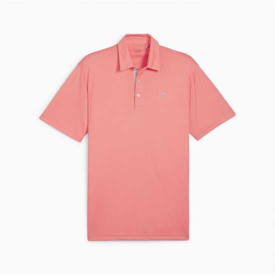 Puma Solid Polo Пънч от диня Дрехи за голф