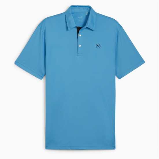 Дрехи за голф Puma Solid Polo Аква Синьо Puma Solid Polo Аква Синьо Дрехи за голф