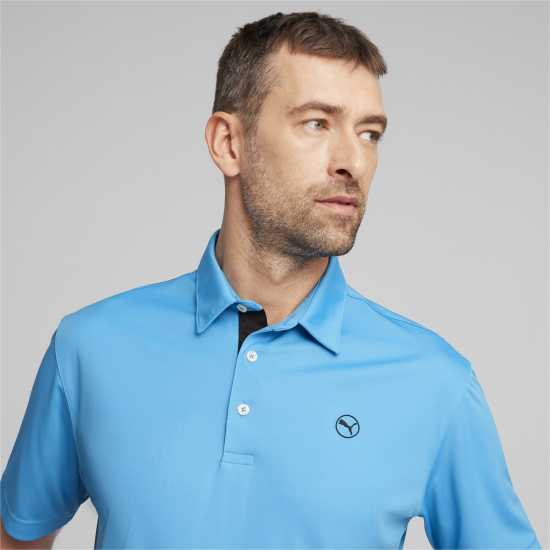 Дрехи за голф Puma Solid Polo Аква Синьо Puma Solid Polo Аква Синьо Дрехи за голф