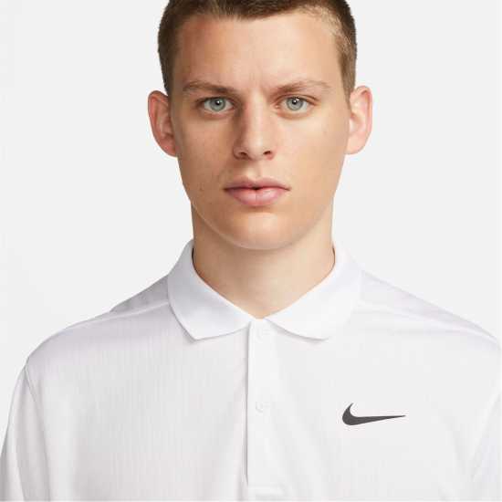 Nike Dri-FIT Victory+ Men's Golf Polo White/Black Мъжки тениски с яка