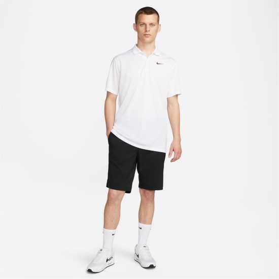Nike Dri-FIT Victory+ Men's Golf Polo White/Black Мъжки тениски с яка