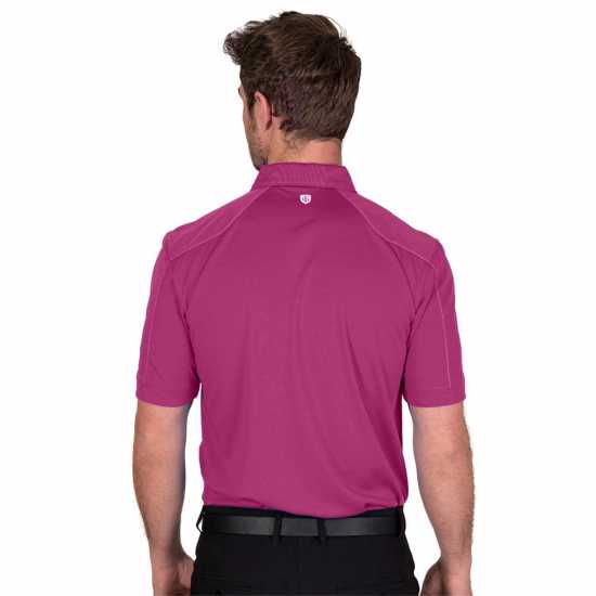 Мъжка Блуза С Яка Island Green Golf Top Stitch Polo Shirt Mens Mulberry Мъжки тениски с яка