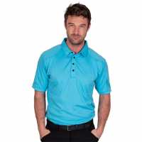 Мъжка Блуза С Яка Island Green Golf Top Stitch Polo Shirt Mens Turquiose Мъжки тениски с яка