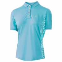 Дамска Блуза С Яка Island Green Golf Panelled Polo Shirt Ladies Aqua Дамски тениски с яка