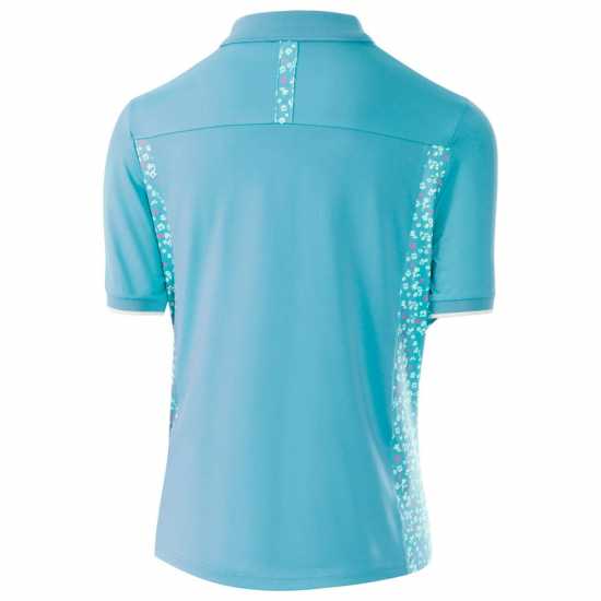 Дамска Блуза С Яка Golf Panelled Polo Shirt Ladies Aqua Дамски тениски с яка