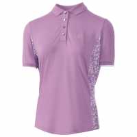 Дамска Блуза С Яка Island Green Golf Panelled Polo Shirt Ladies Purple Дамски тениски с яка