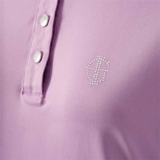Дамска Блуза С Яка Golf Panelled Polo Shirt Ladies Purple Дамски тениски с яка