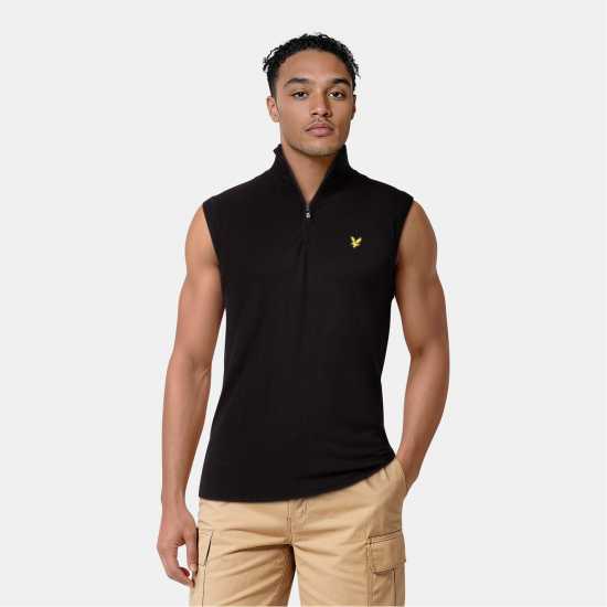 Lyle And Scott Плетен Пуловер Men's Knitted Sweater Vests Център черен 