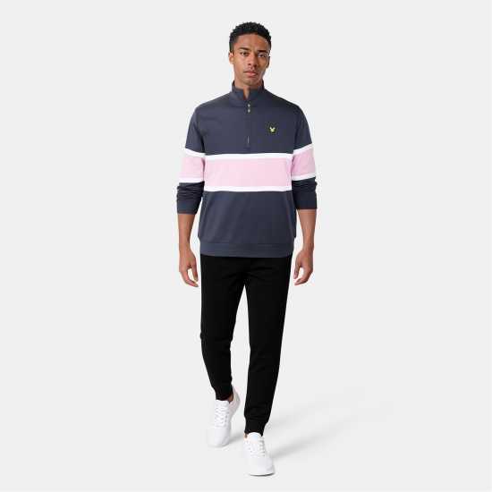 Lyle And Scott Голф Яке Men's Colour Block Quarter-Zip Performance Golf Jacket  