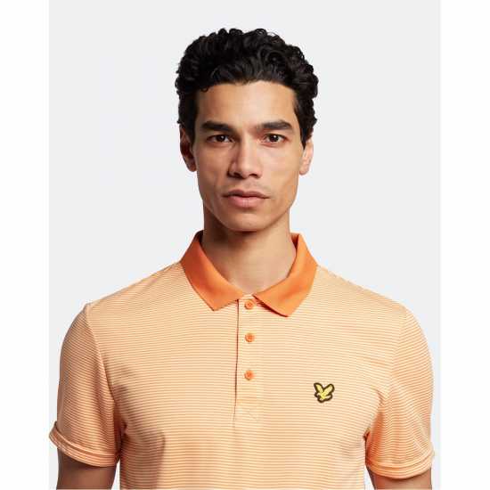 Lyle And Scott Блуза С Яка Golf Microstripe Polo Shirt Fox Orange 
