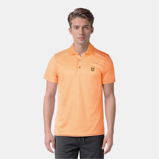 Lyle And Scott Блуза С Яка Golf Microstripe Polo Shirt Fox Orange 