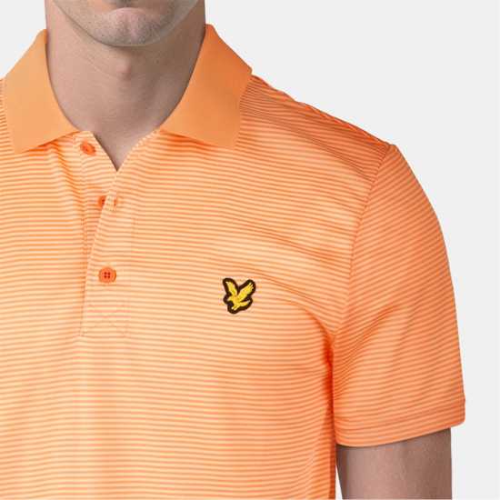 Lyle And Scott Блуза С Яка Golf Microstripe Polo Shirt Fox Orange 