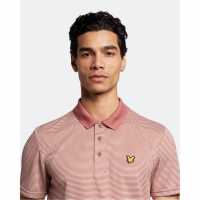 Lyle And Scott Блуза С Яка Golf Microstripe Polo Shirt Розово кафяво 