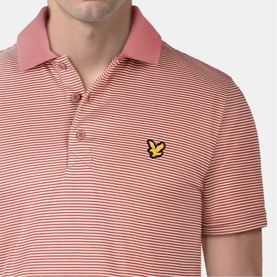 Lyle And Scott Блуза С Яка Golf Microstripe Polo Shirt Розово кафяво Lyle And Scott Блуза С Яка Golf Microstripe Polo Shirt Розово кафяво