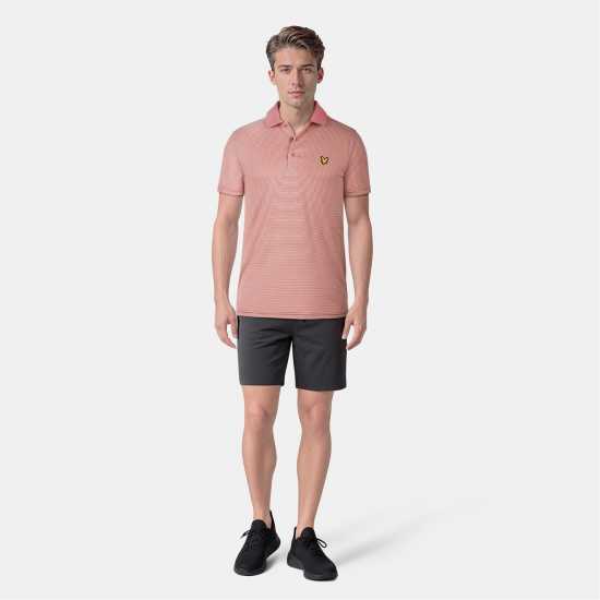 Lyle And Scott Блуза С Яка Golf Microstripe Polo Shirt Розово кафяво Lyle And Scott Блуза С Яка Golf Microstripe Polo Shirt Розово кафяво