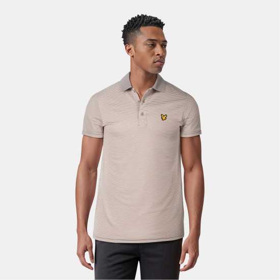 Lyle And Scott Блуза С Яка Golf Microstripe Polo Shirt Warm Dust 