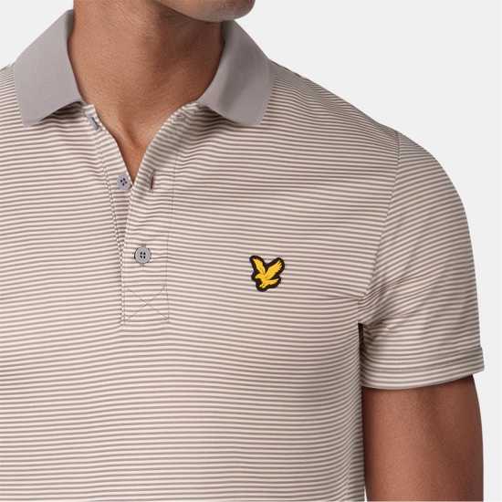Lyle And Scott Блуза С Яка Golf Microstripe Polo Shirt Warm Dust 