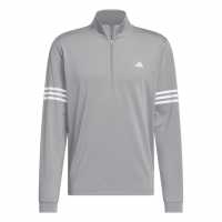Adidas Мъжко Горнище С Цип 3 Stripe Zip Top Mens Сиво 