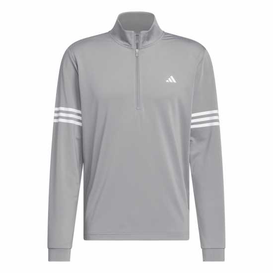 Adidas Мъжко Горнище С Цип 3 Stripe Zip Top Mens Сиво Adidas Мъжко Горнище С Цип 3 Stripe Zip Top Mens Сиво