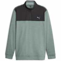 Puma Cloudspun Zip Pullover Черно/Зелено 