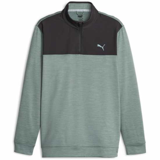 Puma Cloudspun Zip Pullover Черно/Зелено 