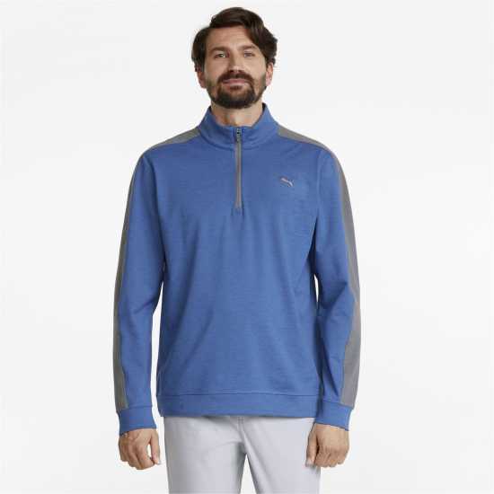 Puma Мъжко Горнище С Цип Cloudspun Zip Top Mens Bright Cobalt - Мъжки пуловери и жилетки