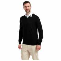 Мъжки Пуловер V-Деколте Footjoy Wool Blend V Neck Jumper Mens Black Мъжки пуловери и жилетки