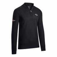 Callaway Мъжка Блуза С Цип Zip Sweater Mens Black Ink Дрехи за голф