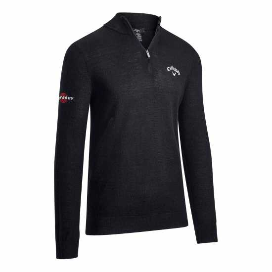 Callaway Мъжка Блуза С Цип Zip Sweater Mens Black Ink Дрехи за голф
