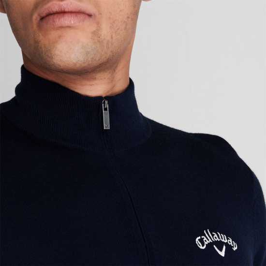 Callaway Мъжка Блуза С Цип Zip Sweater Mens Морска синьо Дрехи за голф