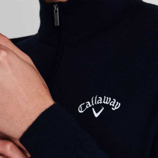 Callaway Мъжка Блуза С Цип Zip Sweater Mens Морска синьо Дрехи за голф