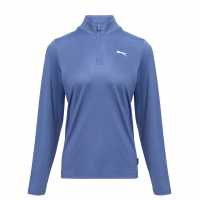 Slazenger Pullover Zip Top Womens Light Blue Дамски пуловери и жилетки