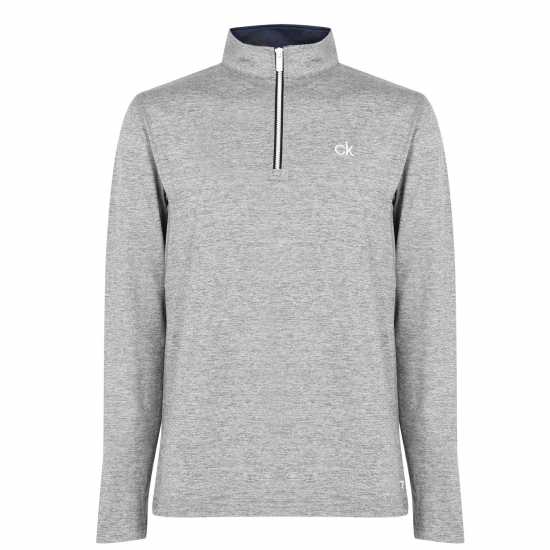 Мъжки Пуловер С Цип Calvin Klein Golf Golf Albany Half Zip Pullover Mens Сребристо Марл Боулинг