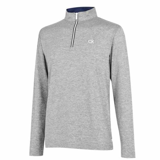 Мъжки Пуловер С Цип Calvin Klein Golf Golf Albany Half Zip Pullover Mens Сребристо Марл Боулинг